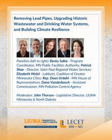 Removing Lead Pipes, Upgrading Historic Wastewater and Drinking Water Systems, and Building Climate Resilience